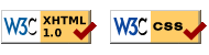 Valides XHTML 1.0 Transitional, valides CSS